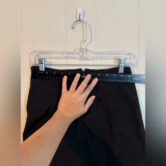 Free People Modern Femme black denim mini skirt size 4 - Picture 8 of 8